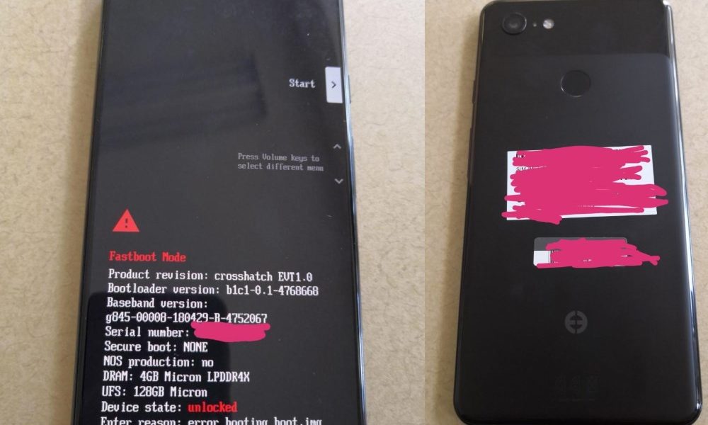 Google Pixel 3 XL Leak XDA Header