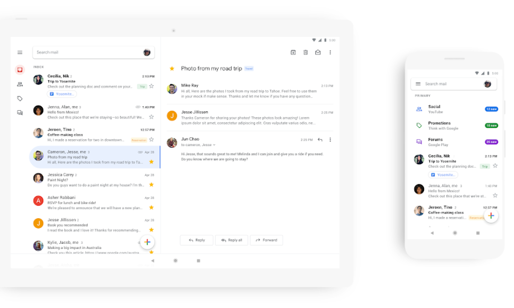 Gmail Redesign 2019