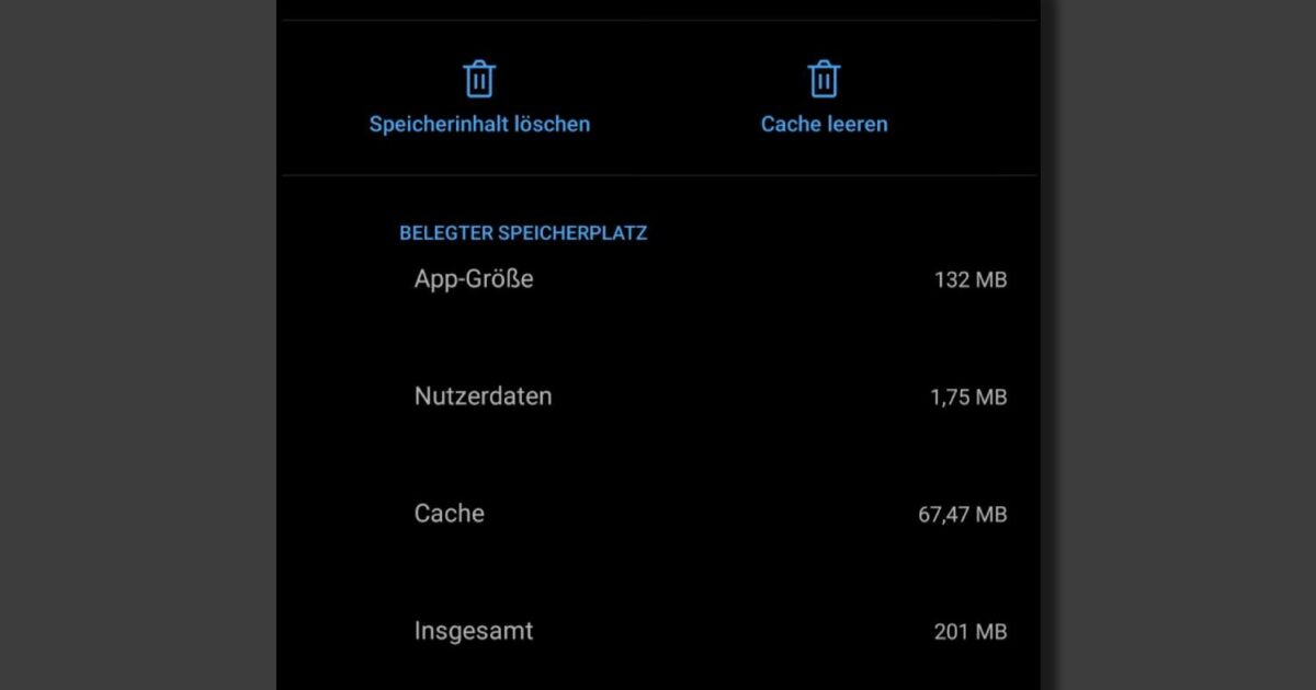 App Daten Und Cache Löschen