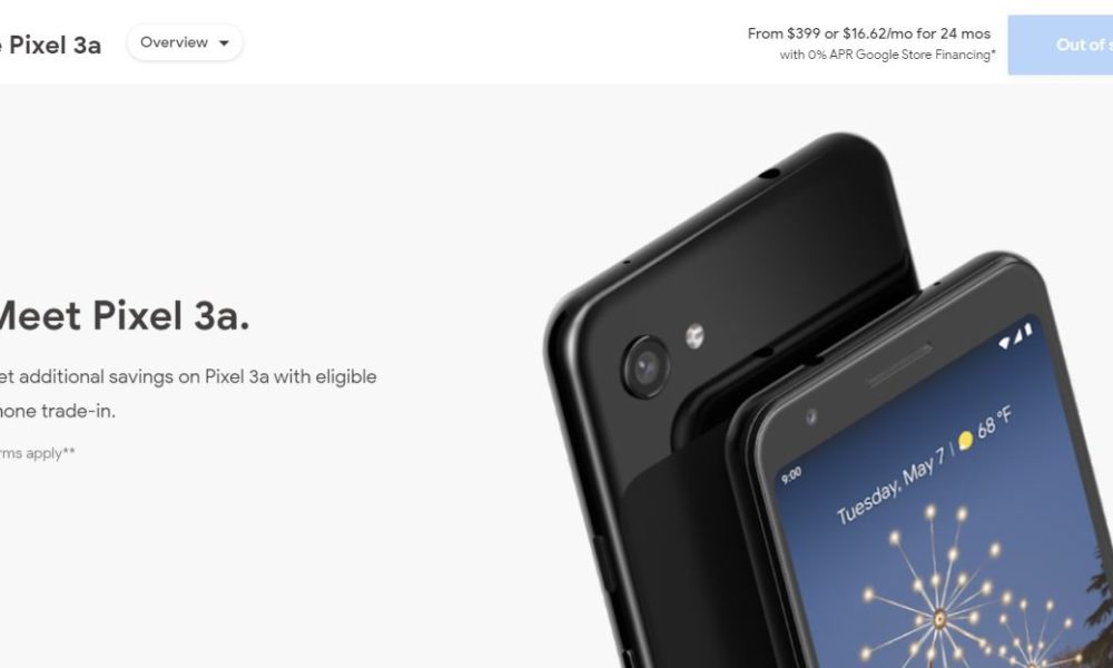 Pixel 3a Out Of Stock