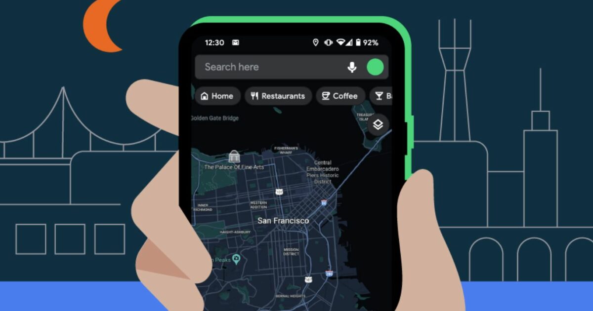 Google Maps Darkmode Head