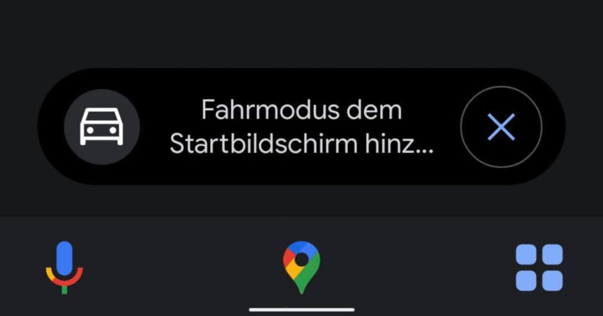 Assistant Fahrmodus Startbildschirm Hinzufuegen