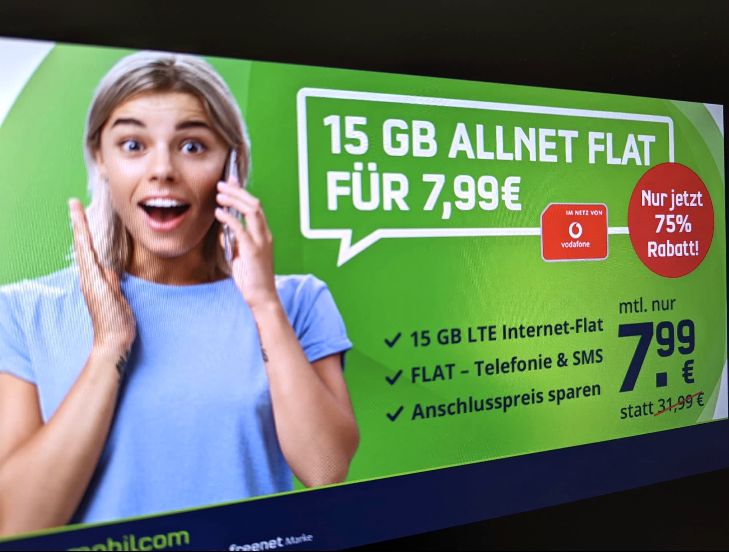 Neuer Vodafone-Deal: 15 GB Allnet Flat Für Nur 7,99 Euro